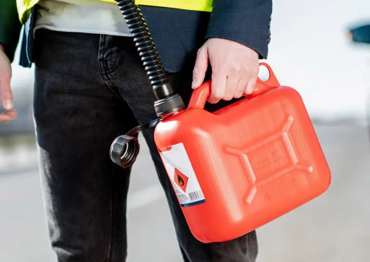 Man holding Fuel Canister
