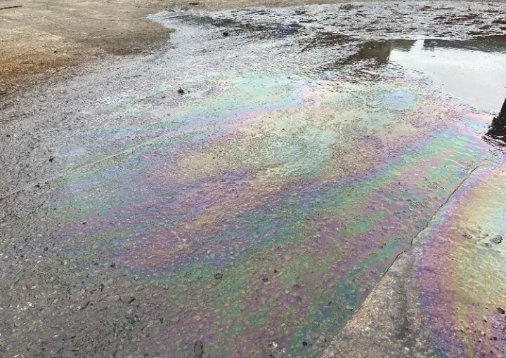 Oil Spill on Road