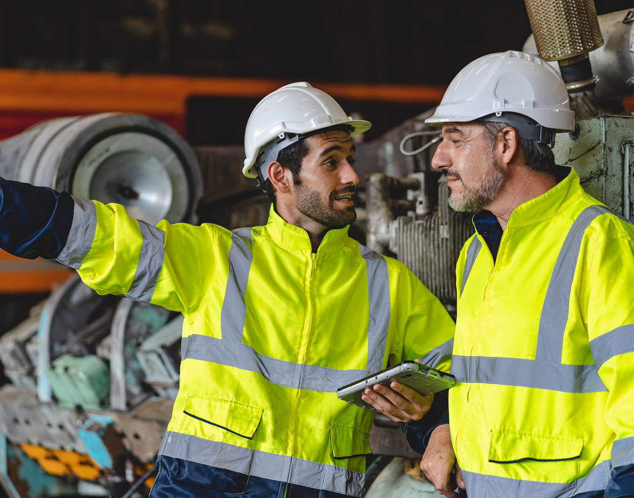 Manager instructing onsite Internal Inspector