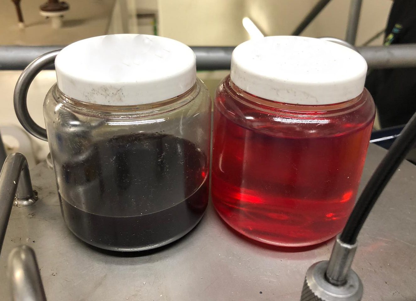 Fuel Samples in Containers Before and After