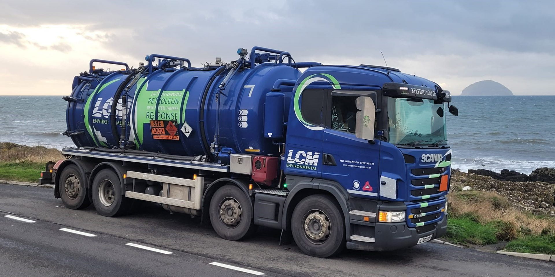 LCM Truck on a Coastal Road