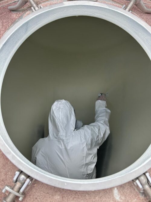 confined space, lining - man entry